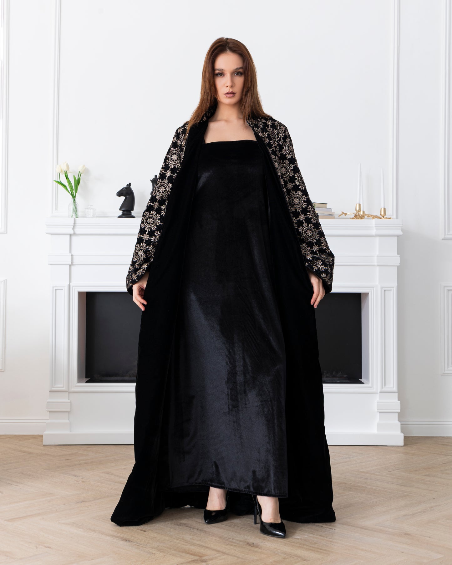 A regal abaya fit for a queen. Designed to make you feel like royalty