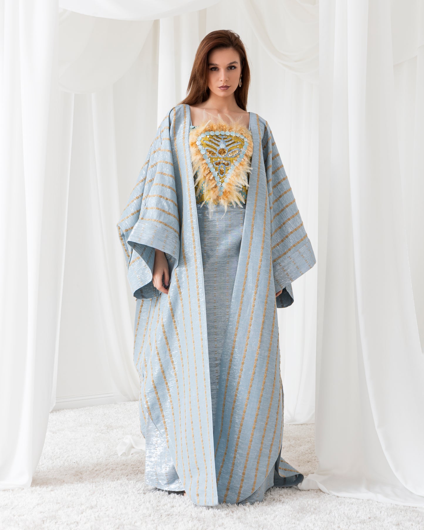 A sky-inspired abaya that feels endless. Designed for those who dream big