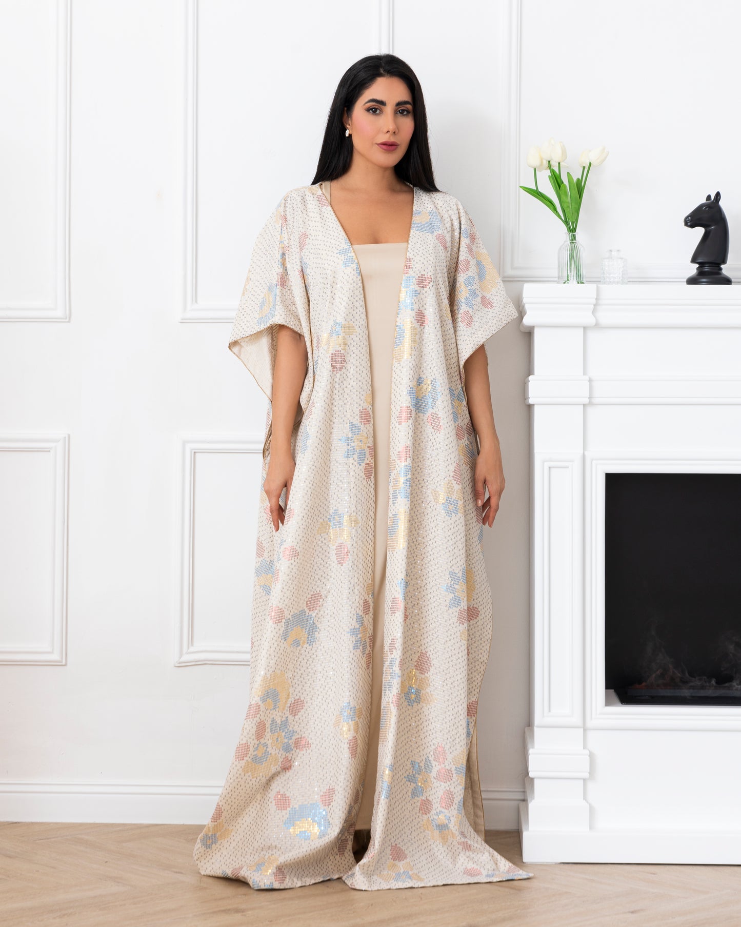 A joyful abaya that brings happiness to every step. Designed to make you feel vibrant